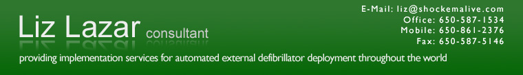 Liz Lazar: Automated External Defibrillator AED Consultant in China, India, Asia and the U.S.